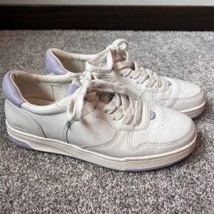 Madewell MDL White and Purple Leather Sneakers Size 8.5 Women’s